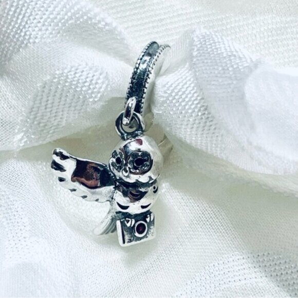 ⚡✨ NWOT Hedwig Owl & Platform 9¾ Spinning Charm – Harry Potter, 925 Silver 🦉 - Picture 9 of 15